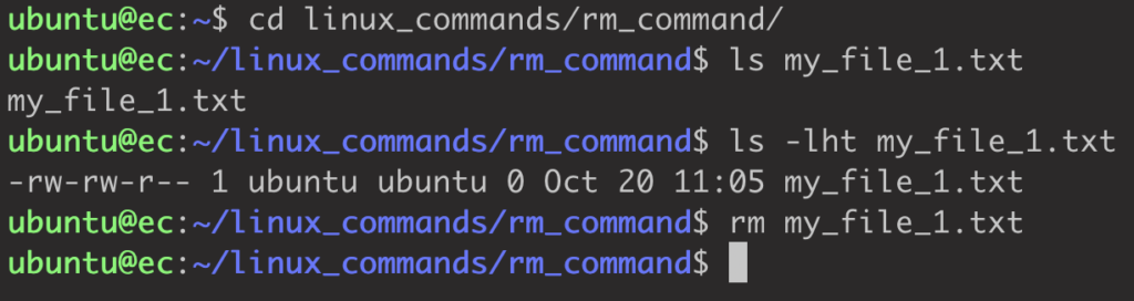 rm command in linux